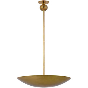 Paloma Contreras Comtesse LED 24 inch Hand-Rubbed Antique Brass Uplight Chandelier Ceiling Light, Medium