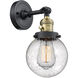 Franklin Restoration Beacon LED 6 inch Black Antique Brass Sconce Wall Light, Franklin Restoration