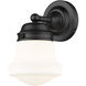 Vaughn 1 Light 6 inch Matte Black Wall Sconce Wall Light