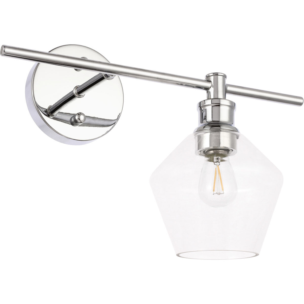 Gene 1 Light 14.7 inch Chrome Wall sconce Wall Light, Right