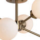 Orbit 6 Light 25 inch Muted Brass Semi-Flush Mount Ceiling Light