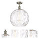 Ballston Athens Water Glass LED 13.75 inch Brushed Satin Nickel Semi-Flush Mount Ceiling Light