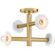 Fina 4 Light 16 inch Brushed Gold Semi Flush/Convertible Ceiling Light