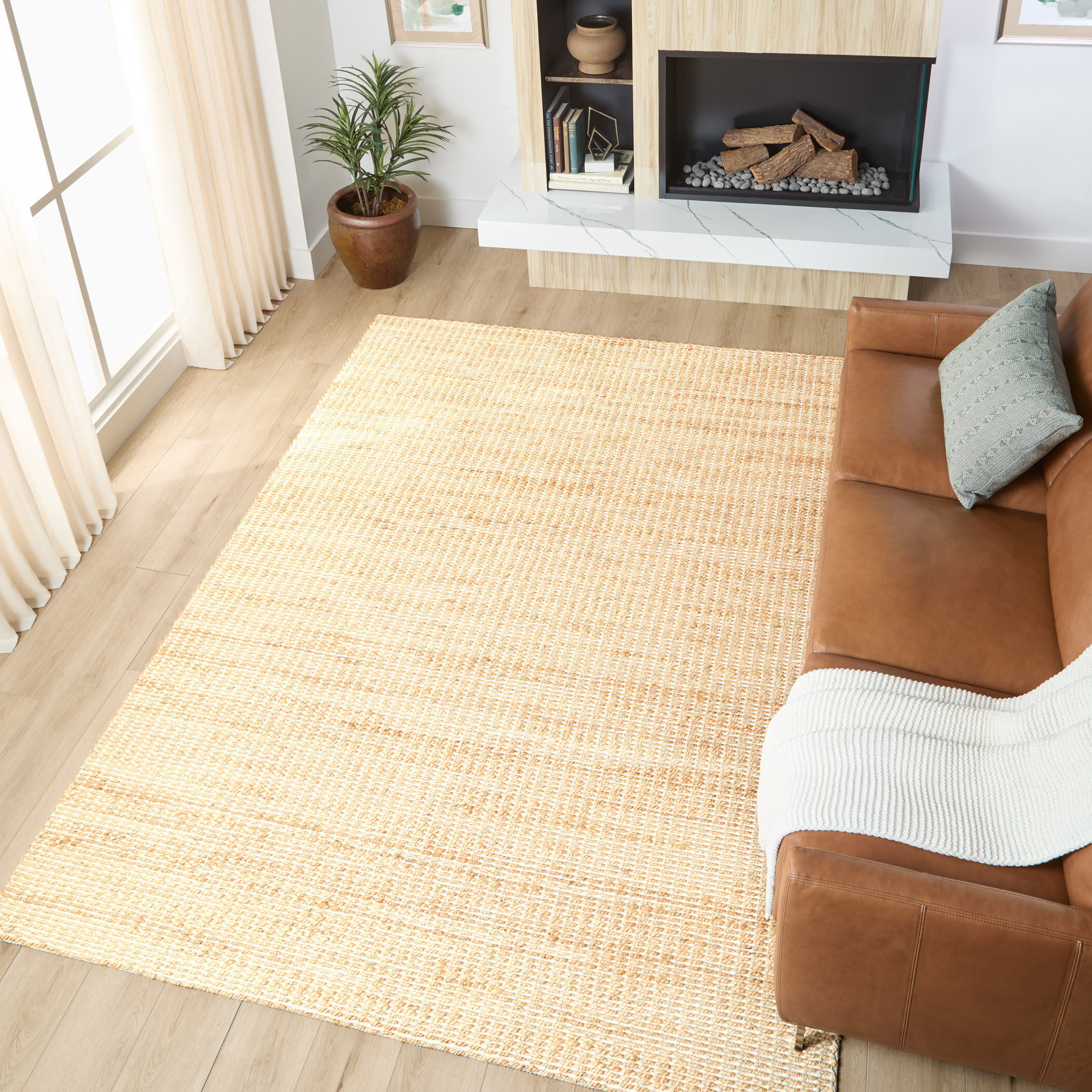 Chara 130 X 94 inch Neutral Rug in 8 x 11