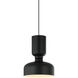 Pedestal 1 Light 11 inch Black Pendant Ceiling Light