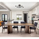 Script 8 Light 19 inch Black Flush Mount Ceiling Light