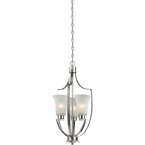 Foyer 3 Light 15 inch Brushed Nickel Pendant Ceiling Light