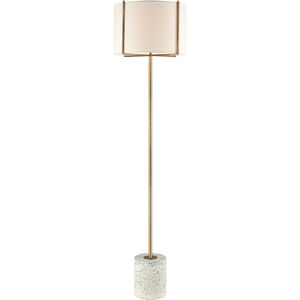 Trussed 63 inch 150 watt White Terazzo / Gold Floor Lamp Portable Light