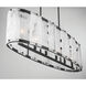 Veil 6 Light 48 inch Dark Matte Black Linear Chandelier Ceiling Light