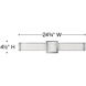 Pietra LED 25 inch Chrome Vanity Light Wall Light, Vertical