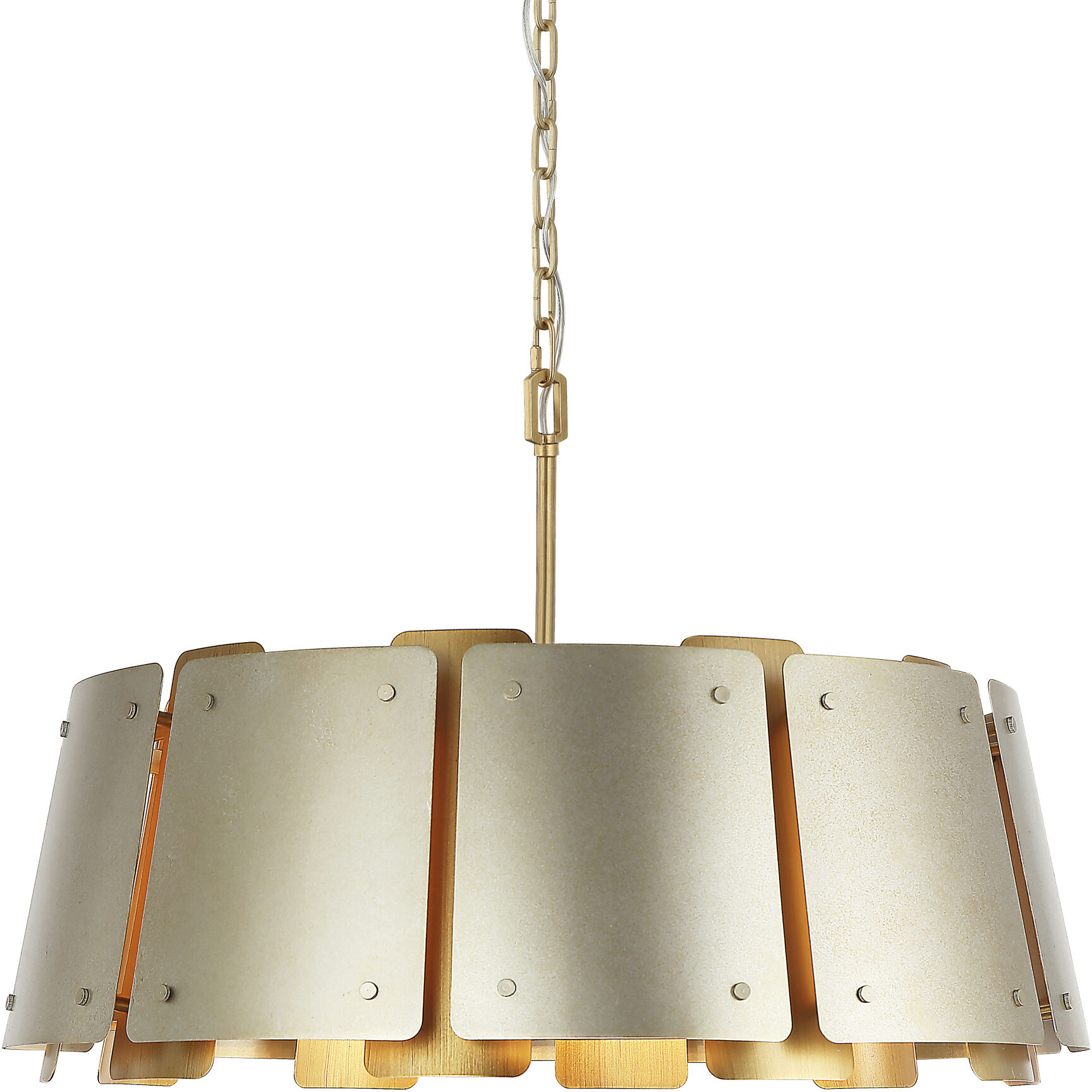 Peep Show 5 Light 24 inch Sunwashed Silver and Brushed Sienna Pendant Ceiling Light