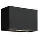 Atlantis LED 6 inch Satin Black Outdoor Wall Mount Lantern, Up/Down Light