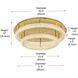 Bowen 2 Light 33.5 inch Satin Gold Flush Mount Ceiling Light