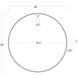 Circular 36 X 36 inch Steel Hanging Mirror, Circular