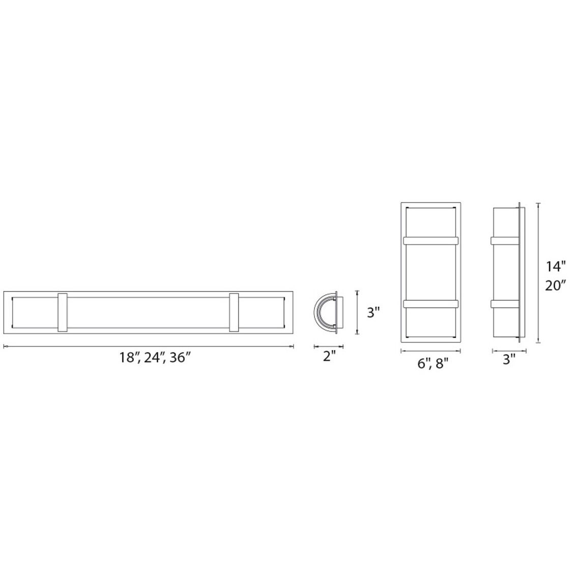 Vie LED 8 inch Chrome Bath Vanity & Wall Light in 3000K, dweLED