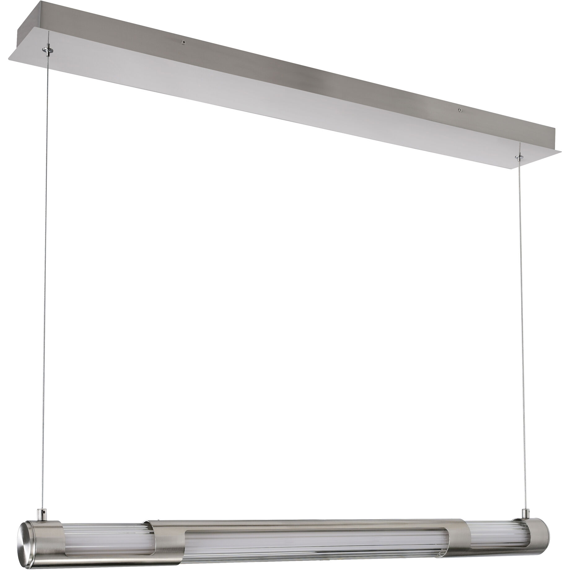 Neva LED 36 inch Satin Nickel Island/Pool Table Light Ceiling Light