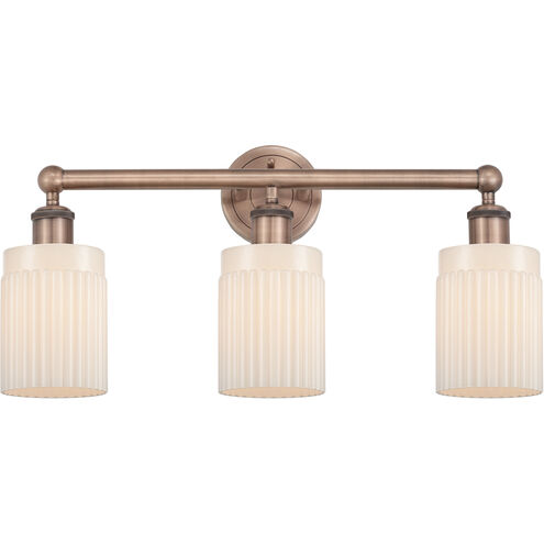 Hadley 3 Light 22.5 inch Antique Copper Bath Vanity Light Wall Light in Matte White