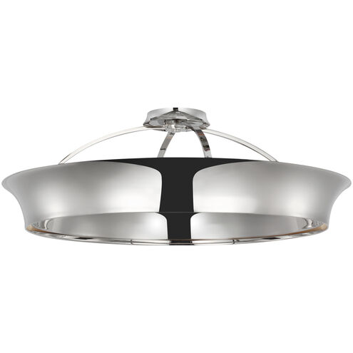 Thomas O'Brien Garland LED 30 inch Polished Nickel Dual Lit Ring Flush Mount Ceiling Light