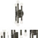 Kane 6 Light 5.25 inch Smokey Taupe with Polished Nickel Wall Sconce Wall Light in Smoky Taupe