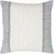 Linen Stripe Buttoned 20 inch Cream Pillow Kit in 20 x 20, Square