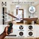 Atlas Alessandra-LK 72 inch Matte White with Walnut Blades Indoor/Outdoor Ceiling Fan