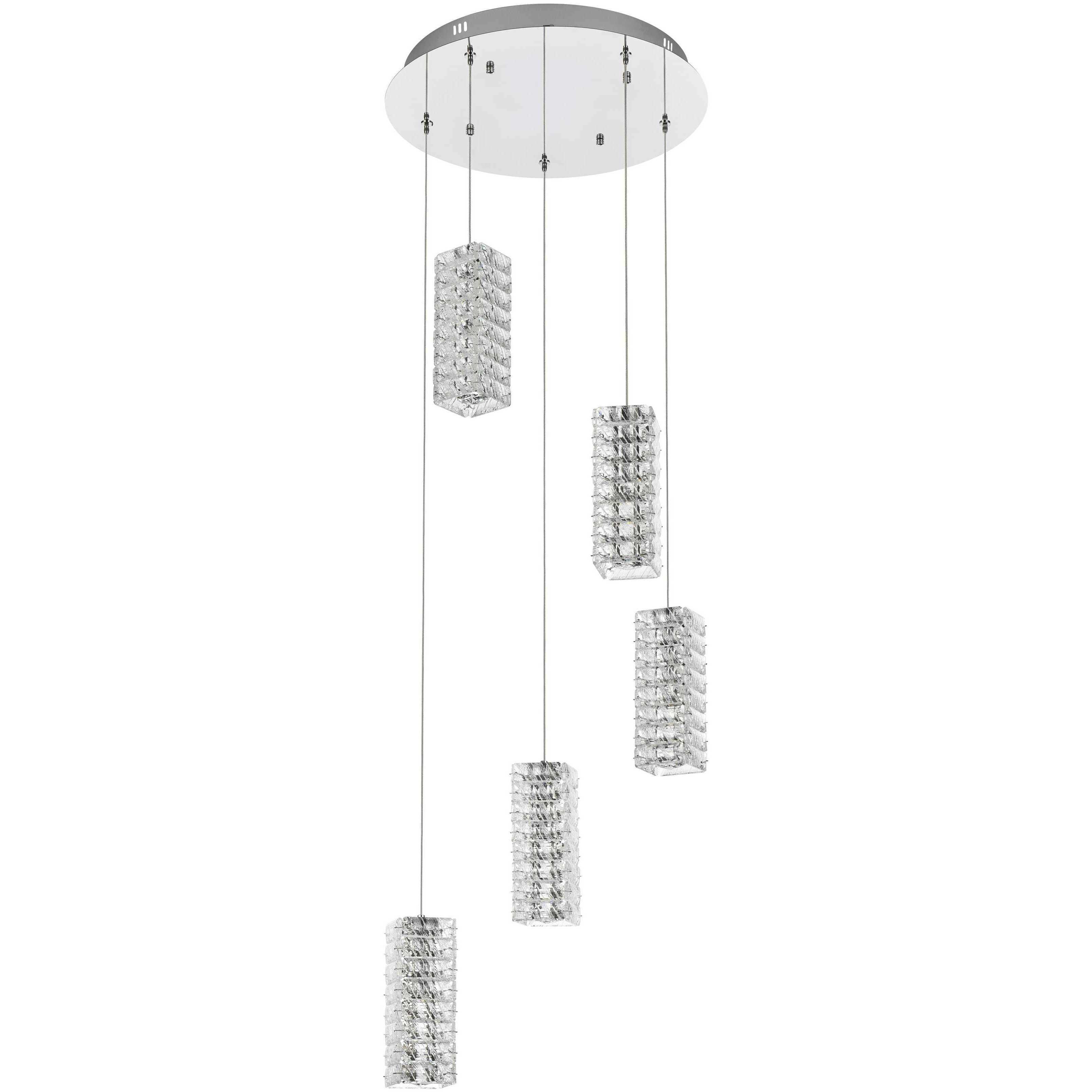 Aston 5 Light 20 inch Chrome Pendant Ceiling Light