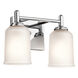 Shailene 2 Light 13 inch Chrome Wall Mt Bath 2 Arm Wall Light