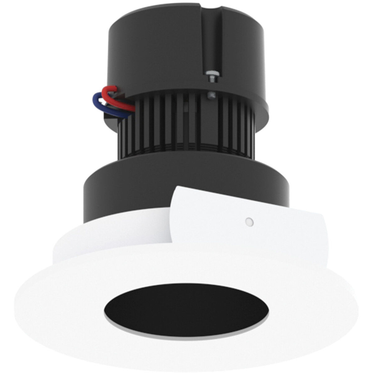 Pearl Black Pinhole / Bright White Flange LED Round Pinhole Retrofit in 2700K, Black / Bright White, 4" Retrofit