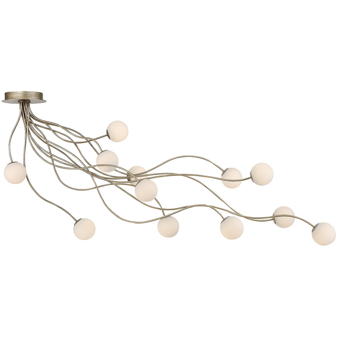 Athena LED 20 inch Antique Gold Semi-Flush Mount Ceiling Light