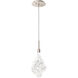 Blossom LED 6 inch Beige Silver Pendant Ceiling Light in 3000K LED, Metallic Beige Silver, Single