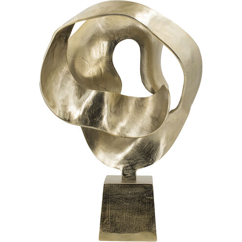 Abstract 28.3 X 5.9 inch Sculpture in Gold