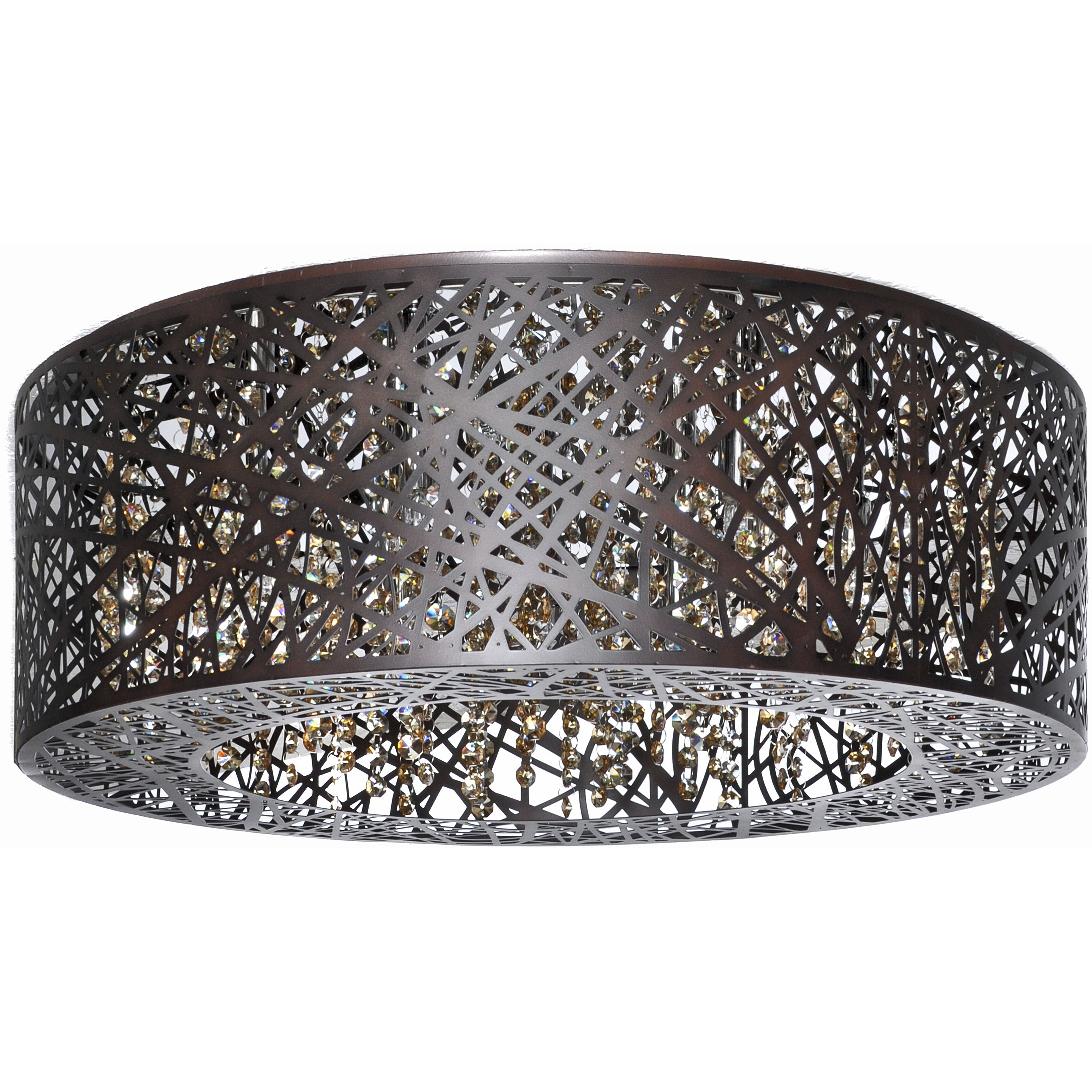 Troy 9 Light 23.5 inch Bronze Flush Mount Ceiling Light