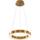 Canada LED 16 inch Gold LED Chandelier Ceiling Light