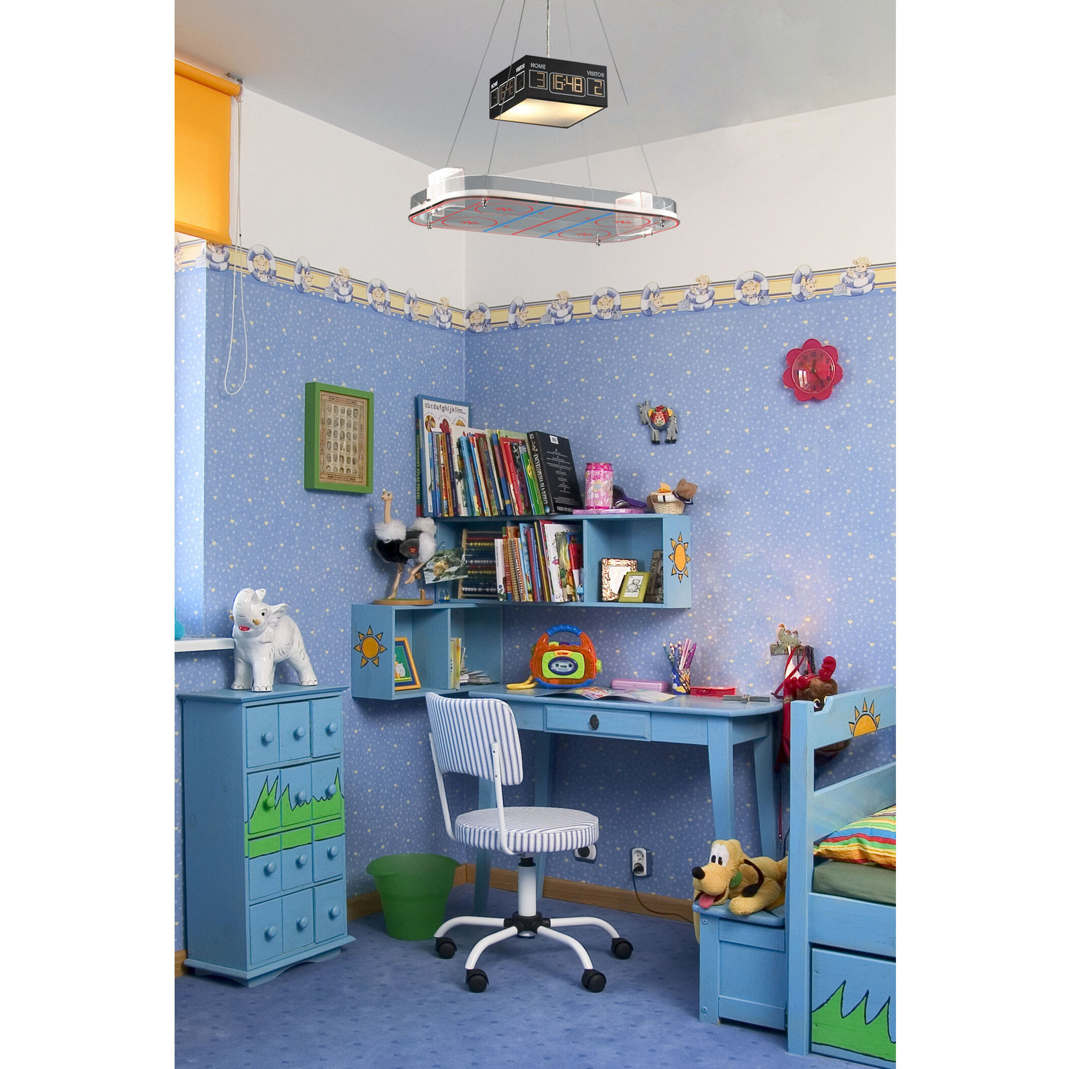 Novelty 2 Light 22 inch Silver Linear Chandelier Ceiling Light