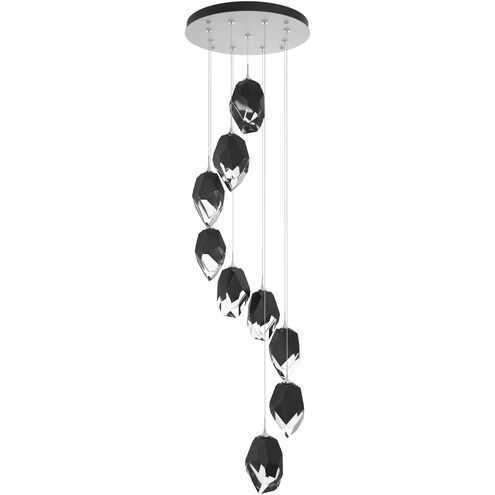 Chrysalis 9 Light 20.5 inch White Pendant Ceiling Light in Black Crystal, Large