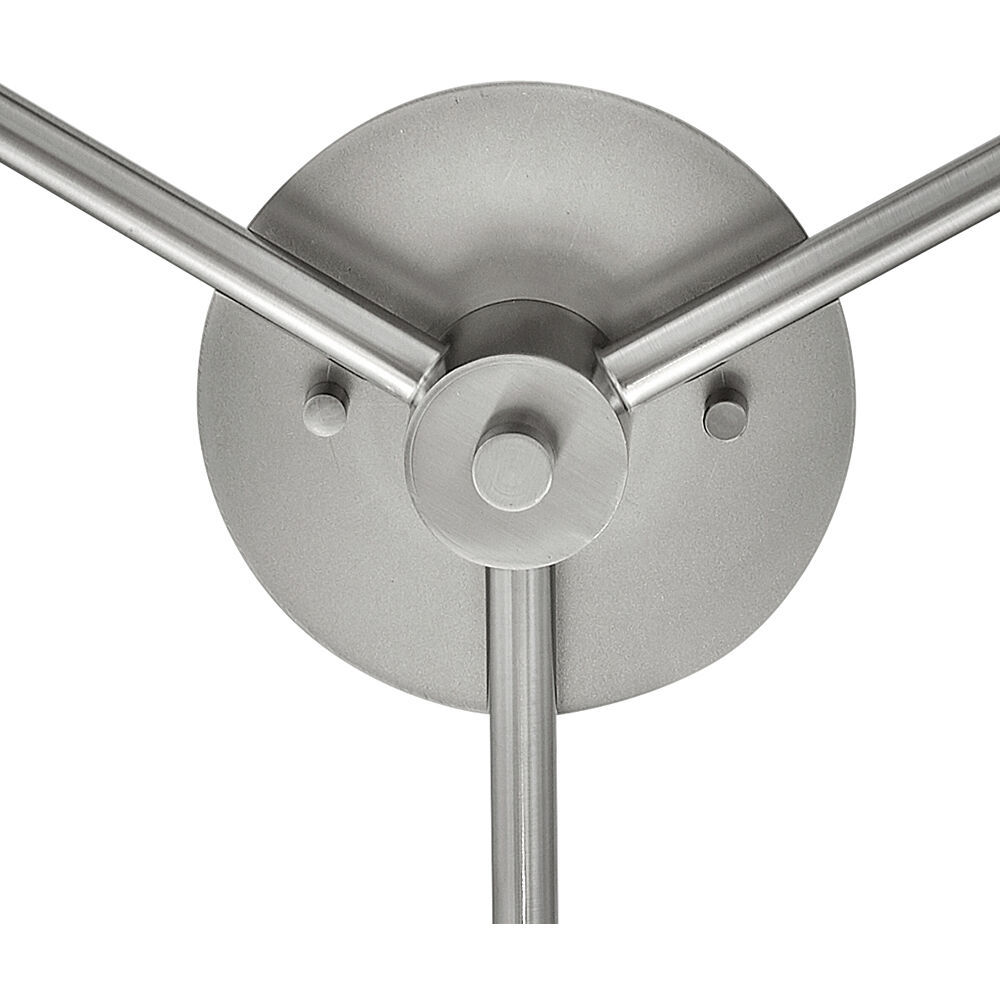 Axel 3 Light 30 inch Brushed Nickel with Black Indoor Semi-Flush Mount Ceiling Light