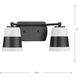 Haven 2 Light 16 inch Matte Black Bath Light Wall Light