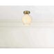 Gene 1 Light 8 inch Satin Gold Flush Mount Ceiling Light