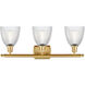 Ballston Castile LED 26 inch Satin Gold Bath Vanity Light Wall Light in Clear Glass, Ballston