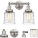 Bell 2 Light 15.5 inch Brushed Satin Nickel Bath Vanity Light Wall Light