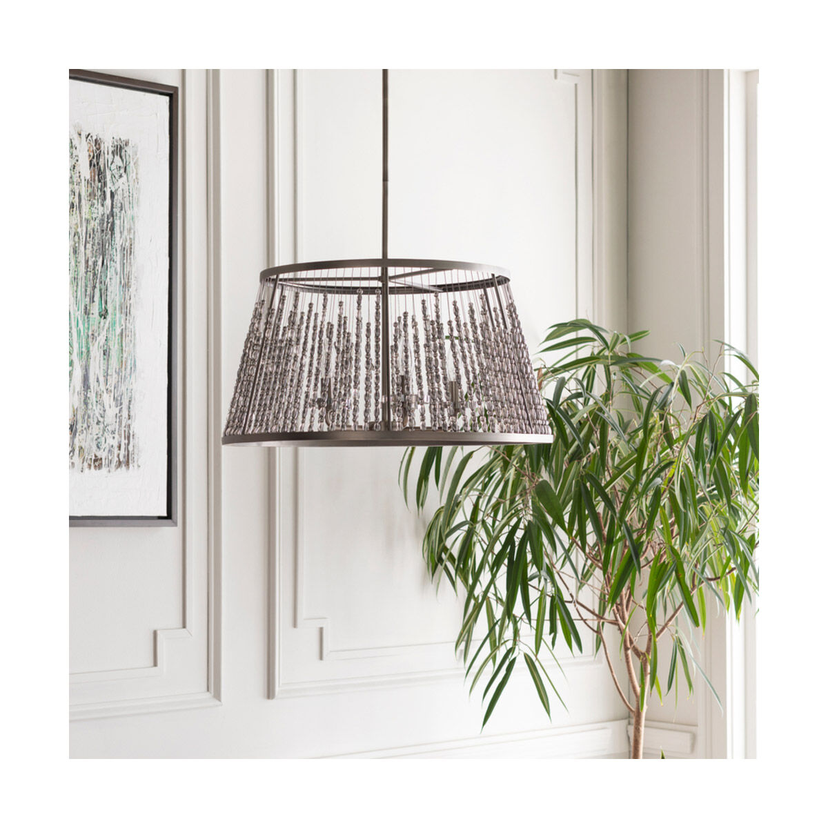 Bijou 5 Light 24 inch Nickel Pendant Ceiling Light