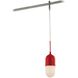 GK Lightrail 1 Light 3.75 inch Matte Red Pendant Ceiling Light, Series 4