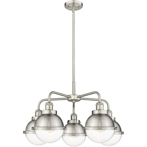 Ballston Urban 5 Light 24.5 inch Satin Nickel Chandelier Ceiling Light in Brushed Satin Nickel and Clear