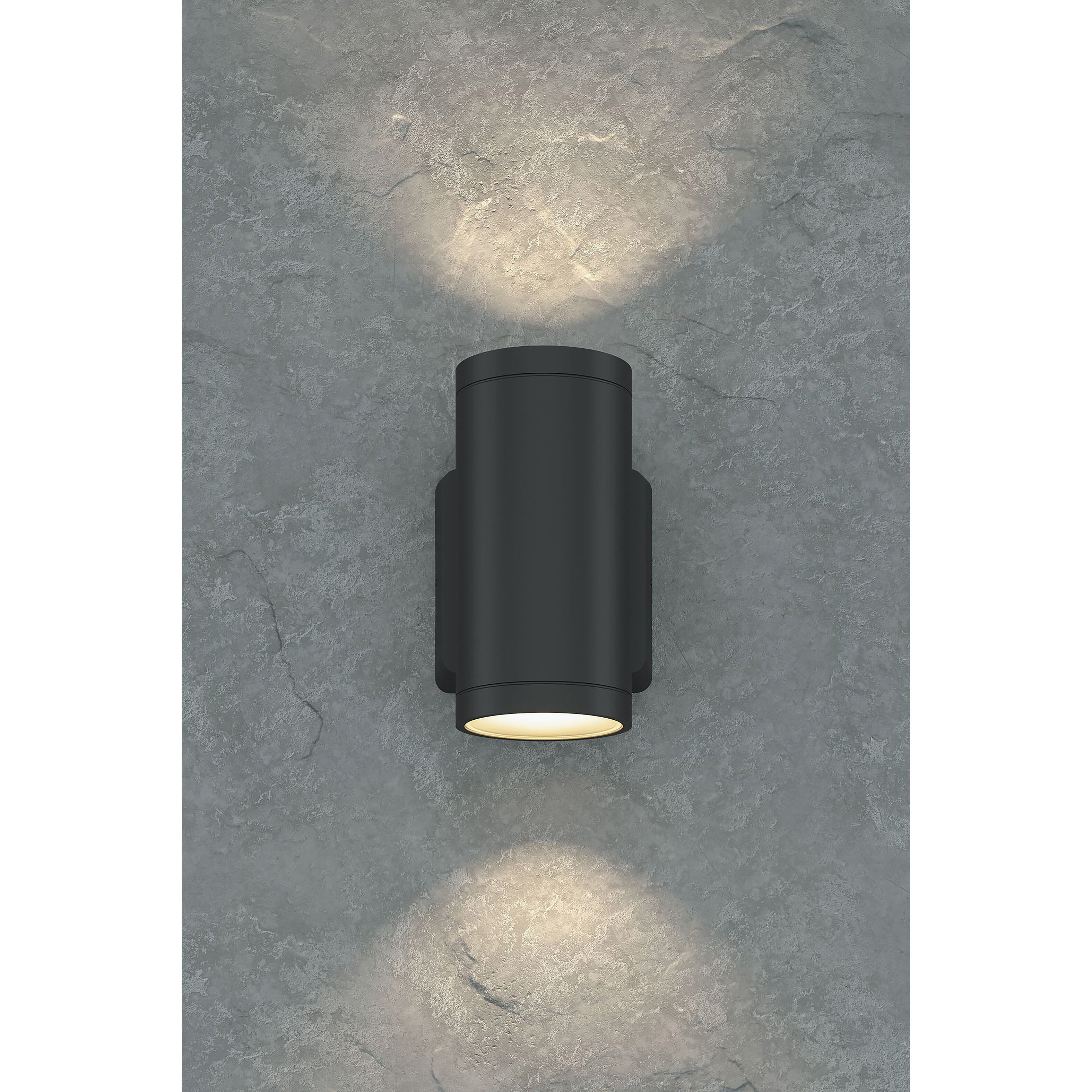 Outdoor Cylinder LED Wall Sconce Wall Light in Anthracite