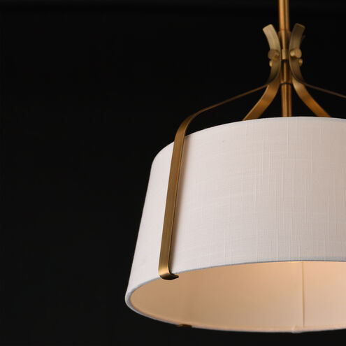 Bandera 1 Light 14.5 inch Natural Aged Brass Single Pendant Ceiling Light