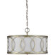 Shabby Chic 3 Light 17.5 inch Argentum Pendant Ceiling Light