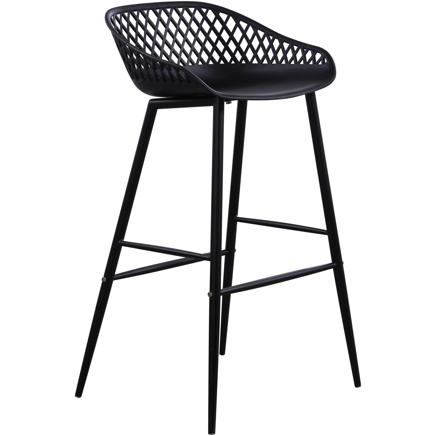 Piazza 37 inch Black Outdoor Barstool