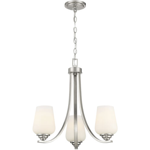 Shyloh 3 Light 20 inch Brushed Nickel Chandelier Ceiling Light
