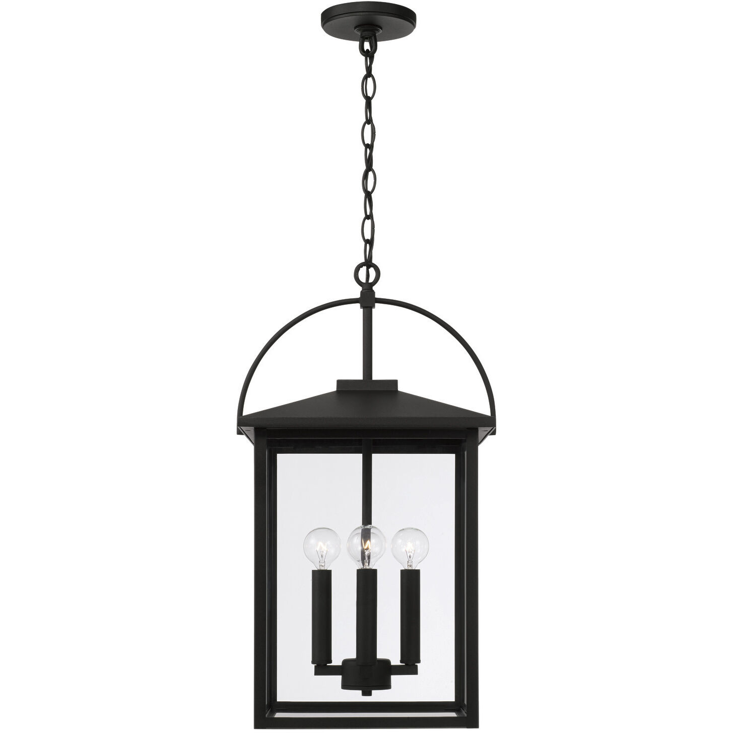 Bryson 4 Light 13.25 inch Black Outdoor Hanging Lantern