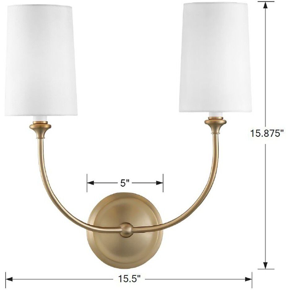 Sylvan Bath Wall Light in Vibrant Gold